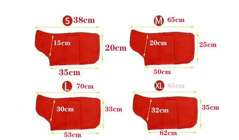 Dog Bathrobe Towel Bath Robe Pet Bathrobe Drying Coat Absorbent Towel For Large Medium Small Dog Super Fast Dry Soft Adjustable