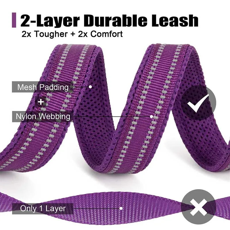 Truelove 200Cm Nylon Dog Lead Leash Running Reflective Dog Training Leash Purple Pet Leash For Small Large Dogs Correa Perro