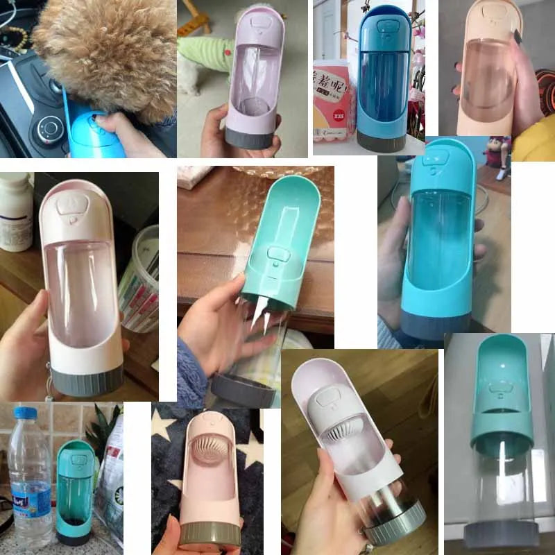 Portable Pet Dog Water Bottle Outdoor Drinking Bowl for Small Medium Large Dogs Feeder Cat Feeding Water Dispenser Bottles 300ml