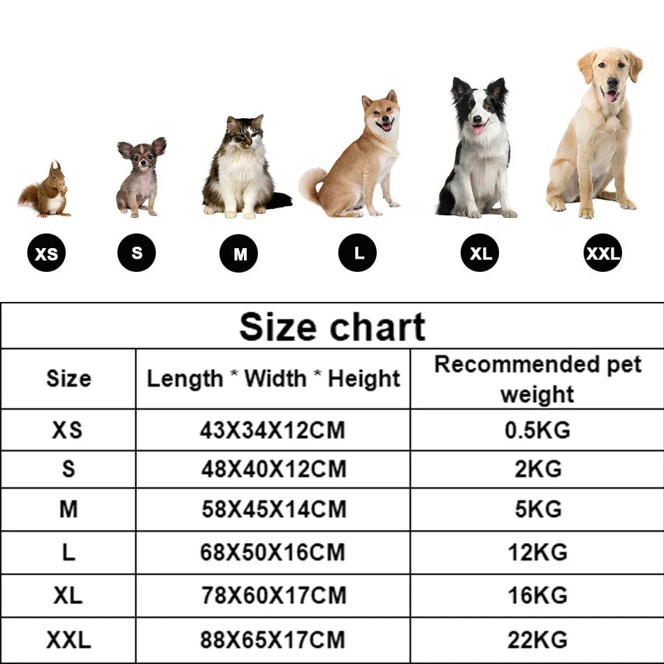 Square Plush Medium Small Dog Sofa Bed