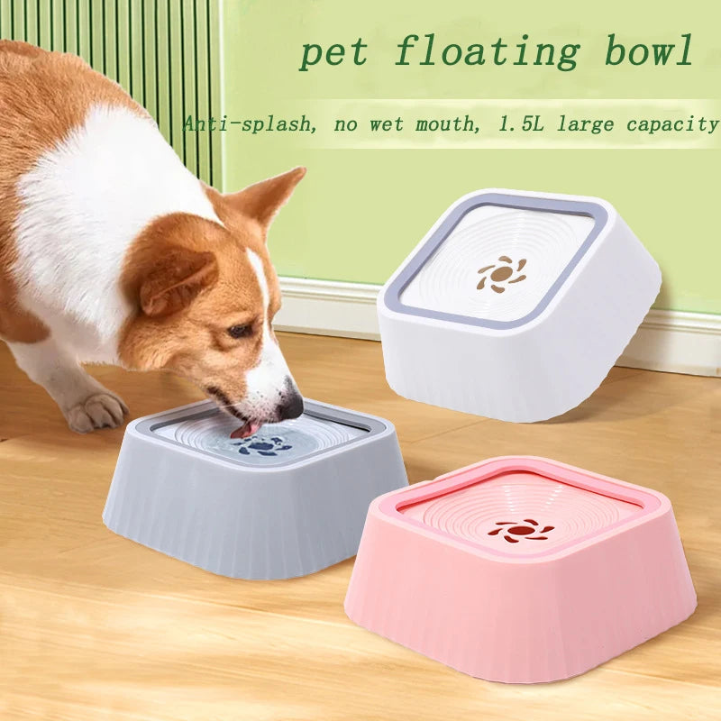 Pet Water Fountain Anti-spill Slow Drinking Dog Water Bowl Filter Non-wet Mouth Removable Pet Water Fountain Pet Supplies