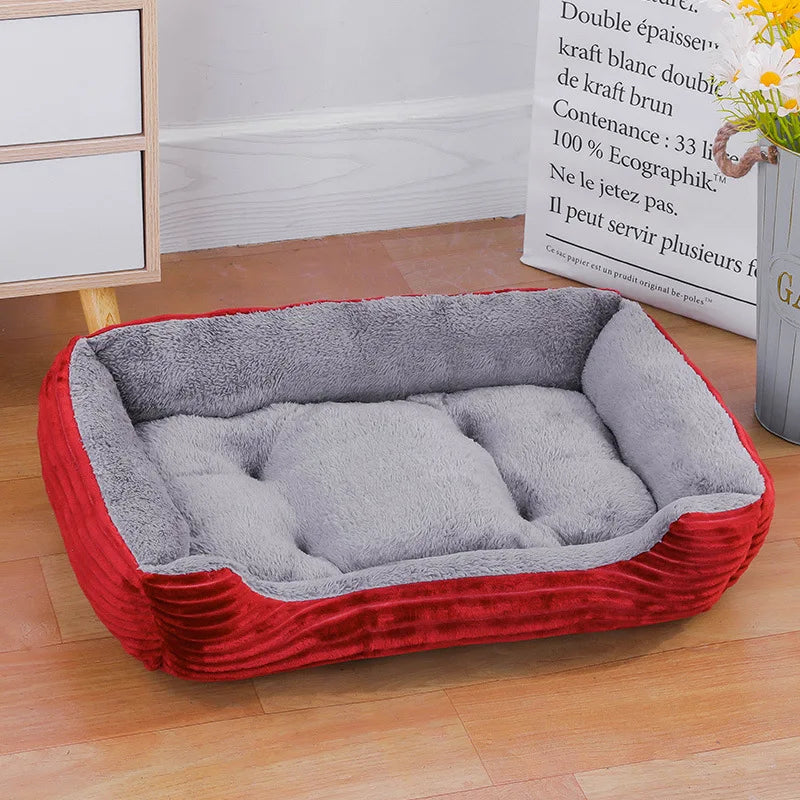 Square Winter Soft Warm Dog Bed