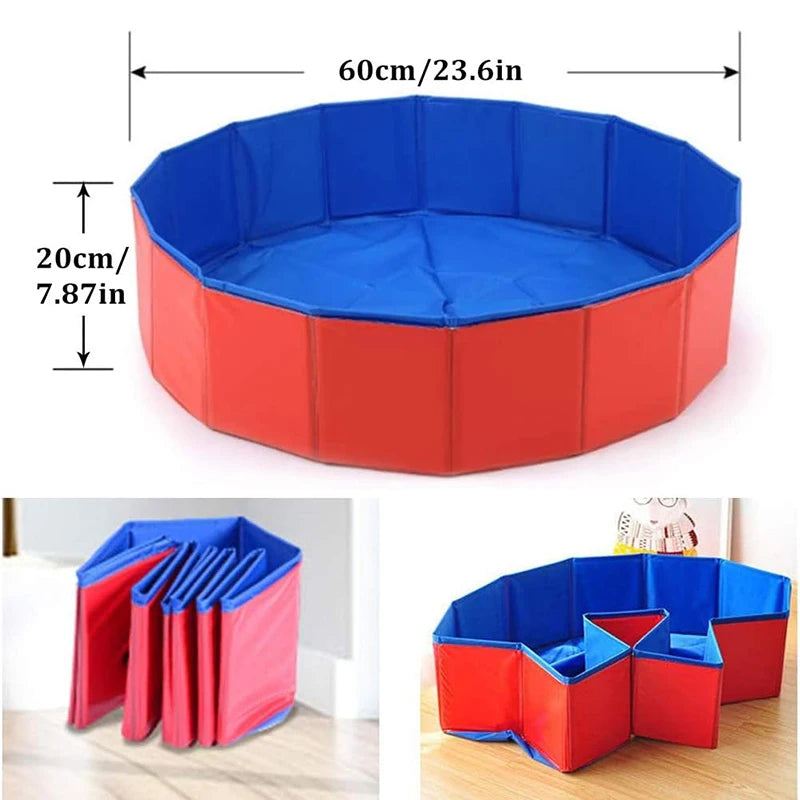 Foldable Dog Bathtub Portable Bathing Basin For Cat Puppy Suitable For Indoor And Outdoor Kids Swimming Pool Summer Household