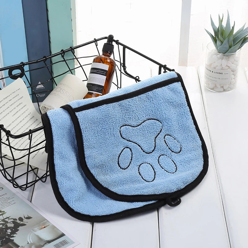 Pet Towel Dog Towel Bath Robe Soft Fiber Absorbent Cat Towel Pet Cleaning Products Dog Supplies Dog Bath Towel Microfibre