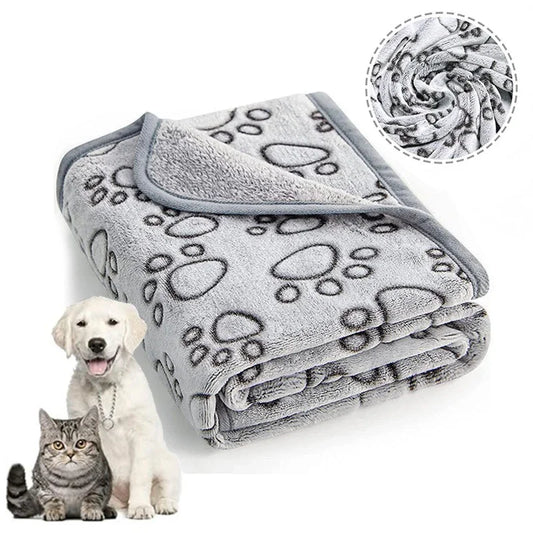 Soft Fluffy High Quality Pet Blanket Cute Cartoon Pattern Pet Mat Warm and Comfortable Blanket for Cat Dogs