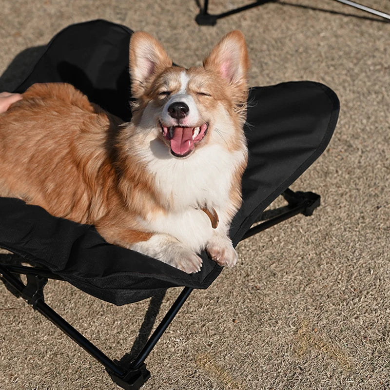 Outdoor Camping Foldable Pet Bed with Support and Dust-proof Dog Mattress, Comfortable and Soft Dog Bed for Travel
