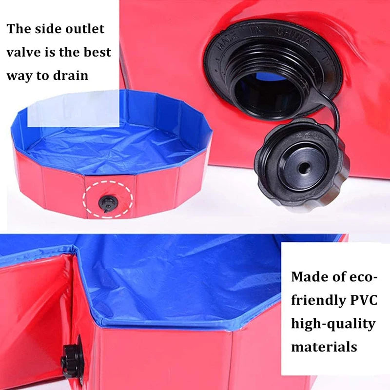 Foldable Dog Bathtub Portable Bathing Basin For Cat Puppy Suitable For Indoor And Outdoor Kids Swimming Pool Summer Household