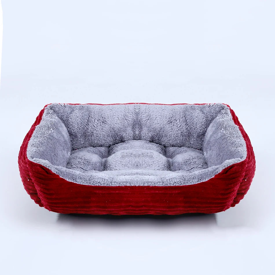Square Plush Medium Small Dog Sofa Bed