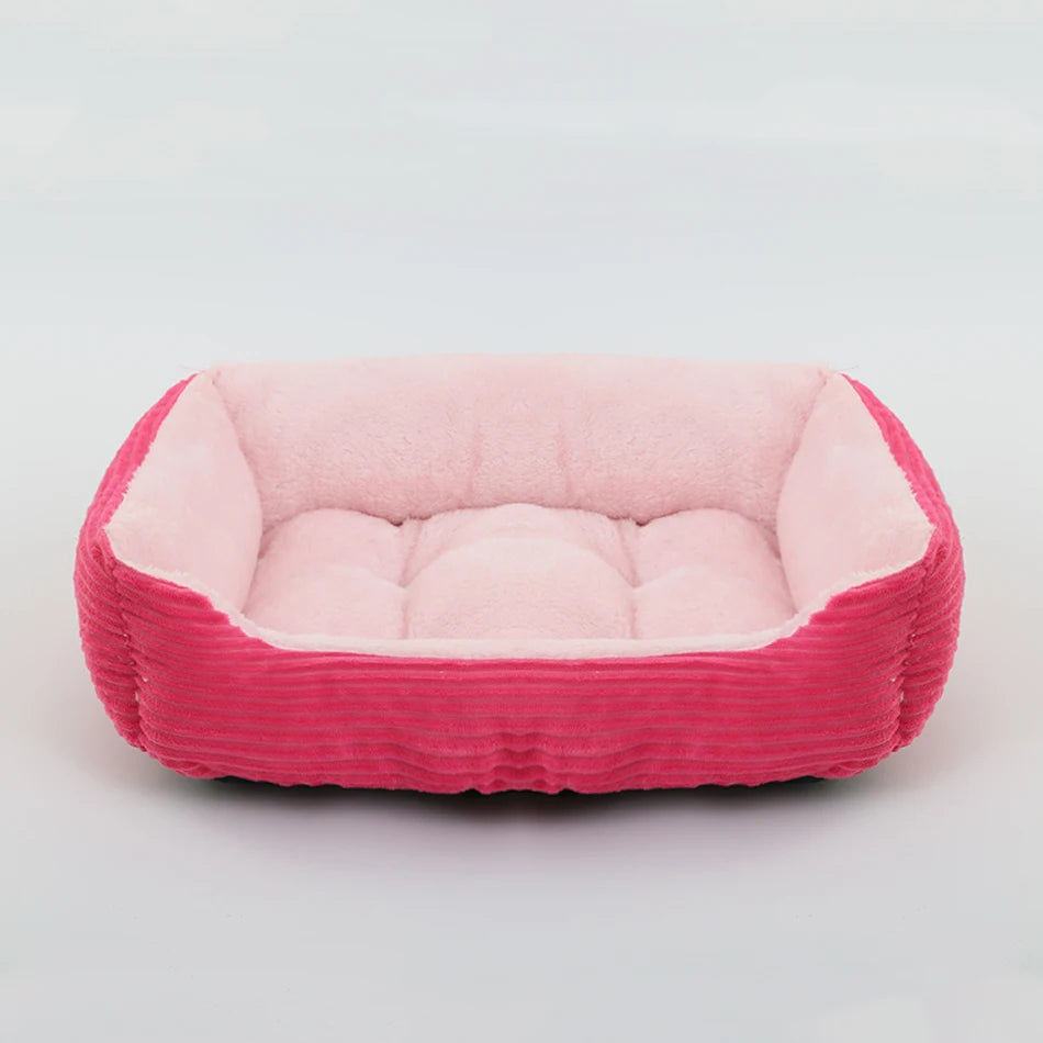 Square Plush Medium Small Dog Sofa Bed