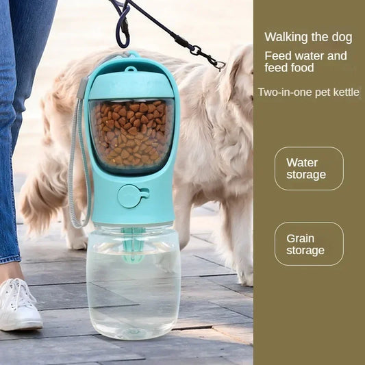 Portable Dog Cat Water Bottle with Storage Food and Water Container for Puppy Pets dogs Feeder Bowl Outdoor Travel Pet supplies