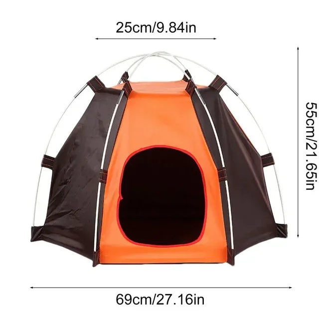 Pet Camping Tent Dog Tents Cat Kennel Puppy House Outdoor Sun Protection Breathable Foldable