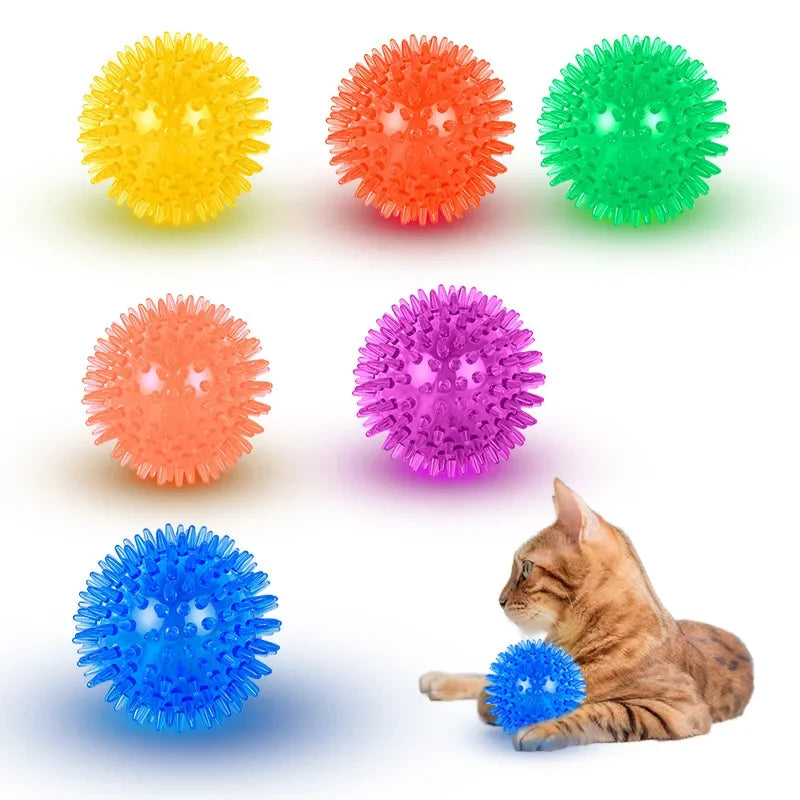 Vocal Molar Spikes Chew Toy Dog Ball Big Puppy Dog Toy with Squeaker Indestructible for Aggressive Chewers Christmas Dog Toy