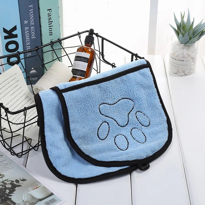 Pet Towel Dog Towel Bath Robe Soft Fiber Absorbent Cat Towel Pet Cleaning Products Dog Supplies Dog Bath Towel Microfibre