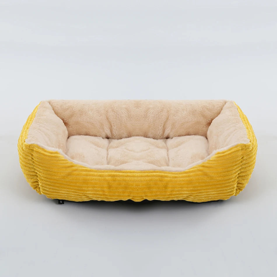 Square Plush Medium Small Dog Sofa Bed