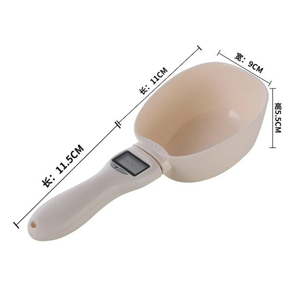 800g/1g Pet Food Scale Cup For Dog Cat Feeding Bowl Kitchen Scale Spoon Measuring Scoop Cup Portable With Led Display