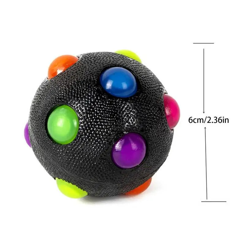 Pet Light Ball Dog Toy Jumping Activation Ball Bite-resistant TPR Light Up Music Flashing Bouncing Vibrating Ball for Dogs Puppy