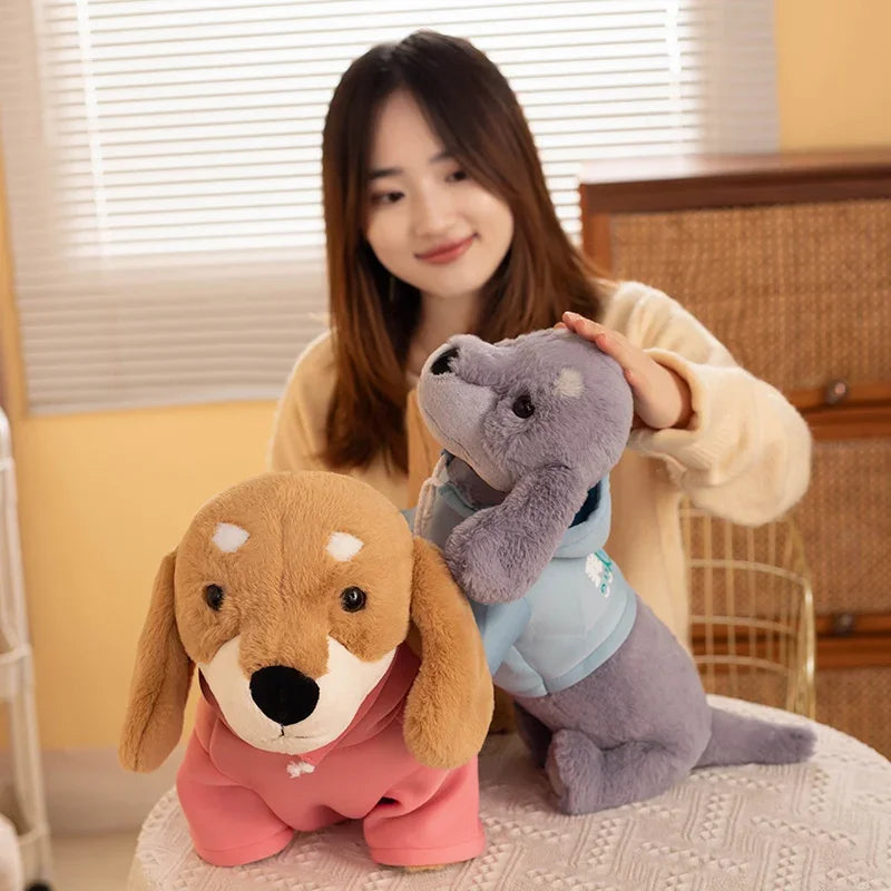 Kawaii Simulation Dog Dachshund Soft Plush Toys Stuffed Animals Doll Pet Puppy Baby Kids Children Girls Birthday Gift Home Decor