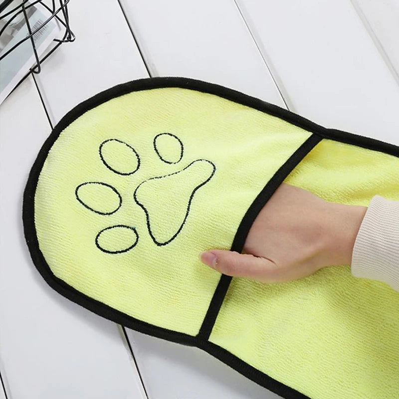 Pet Towel Dog Towel Bath Robe Soft Fiber Absorbent Cat Towel Pet Cleaning Products Dog Supplies Dog Bath Towel Microfibre
