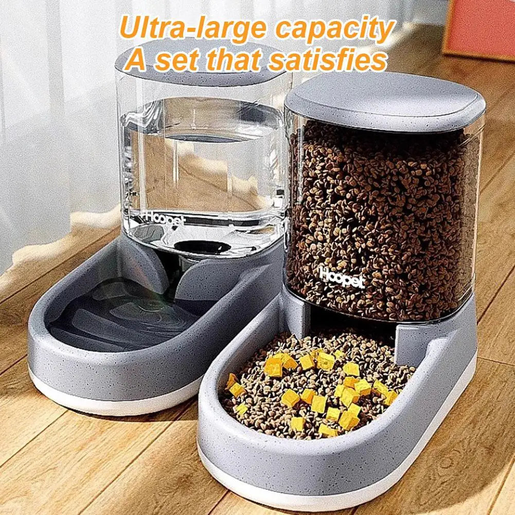 1pc Pet Dog Cat Automatic Feeder Bowl Large Capacity Bowl Drinking Dog Dispenser Supplies Feeding Water Pet Cat Dog And Fee X3P8