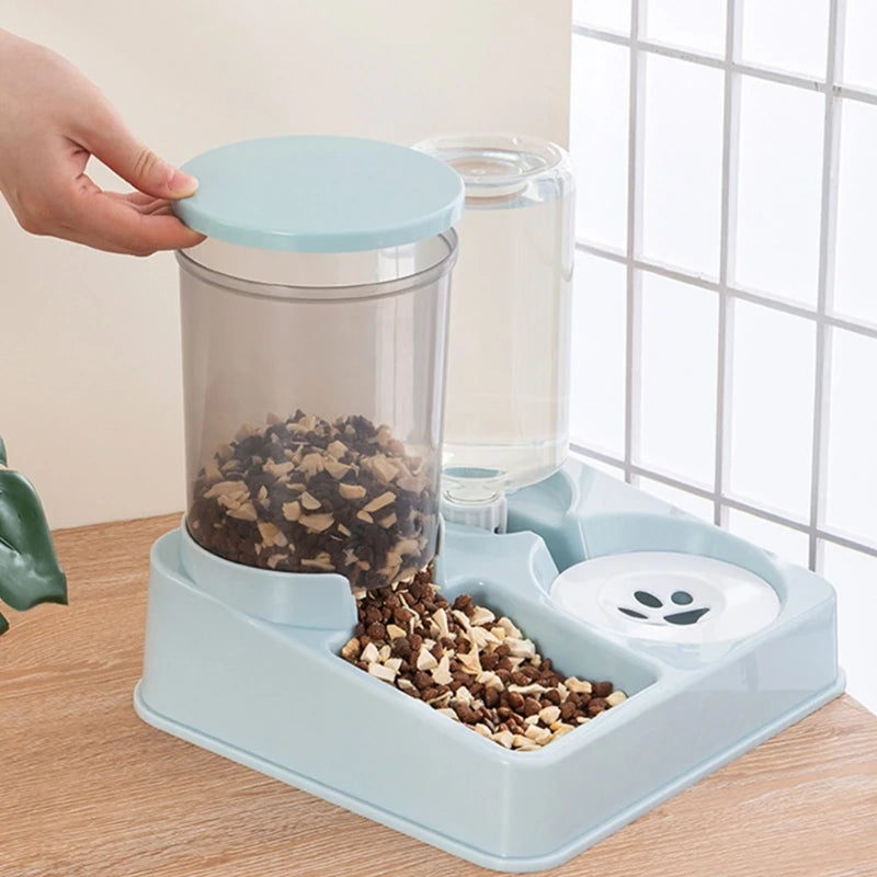 Pet Automatic Waterer Cats Feeder Container Bowl Automatic Water Fountain 2 in 1 Pet Large Dog Water Feeder