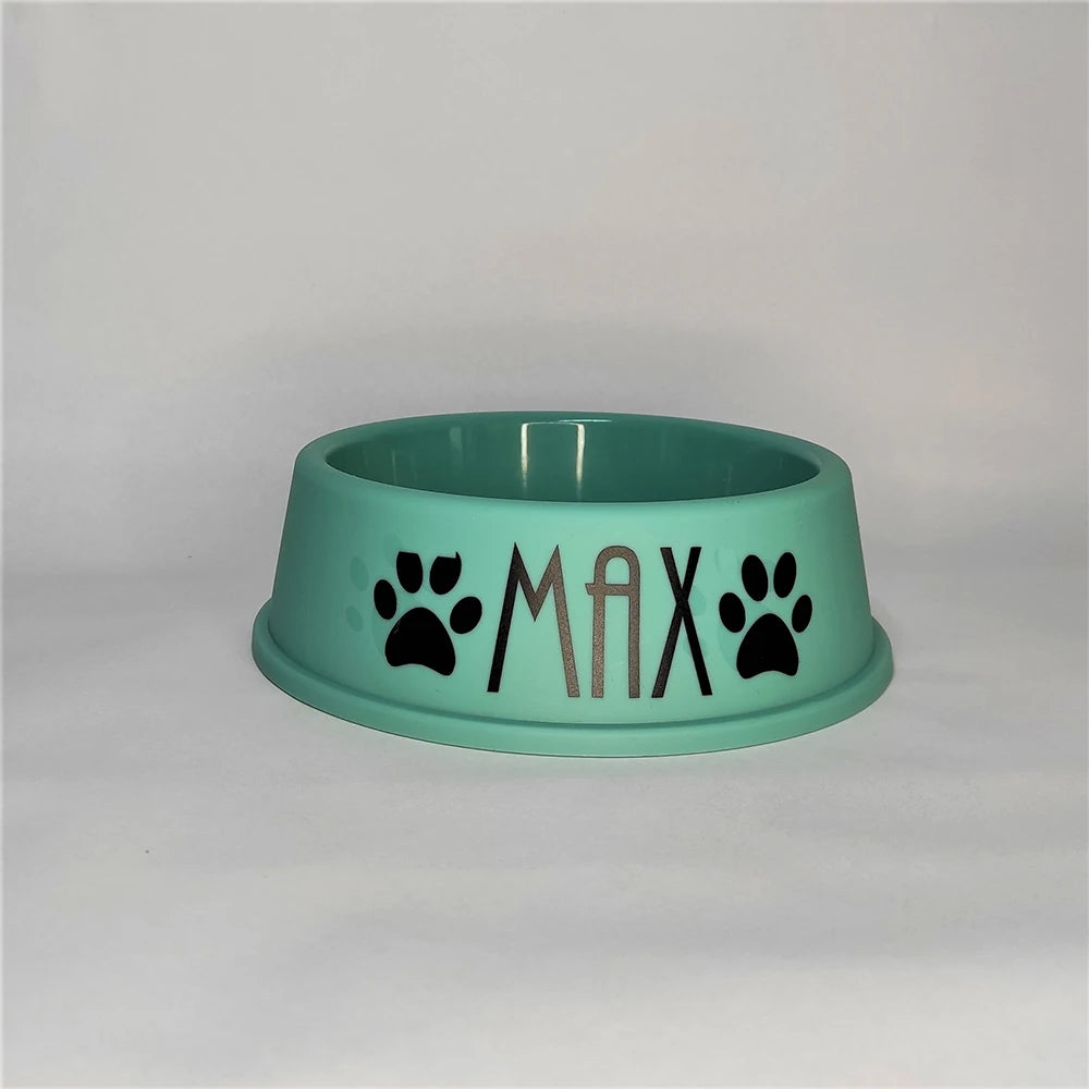 Personalized Printed Dog Food Bowl Plastic Dog Bowl Custom Food & Water Bowl Pet Gift Treat Decals Labels Pet Accessory