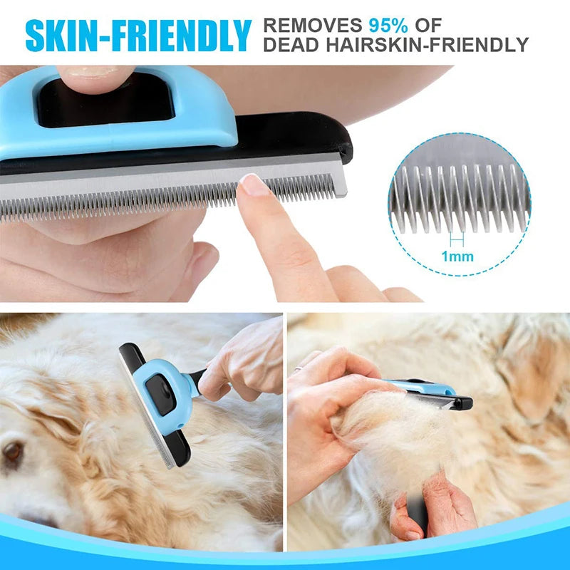 Bonve Comb Brush Pet Hair Remover Combs For Short to medium-length hair Dogs Cats Supplies Grooming and Care Deshedding Tool