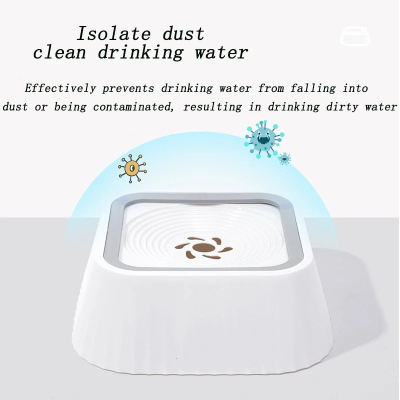 Pet Water Fountain Anti-spill Slow Drinking Dog Water Bowl Filter Non-wet Mouth Removable Pet Water Fountain Pet Supplies