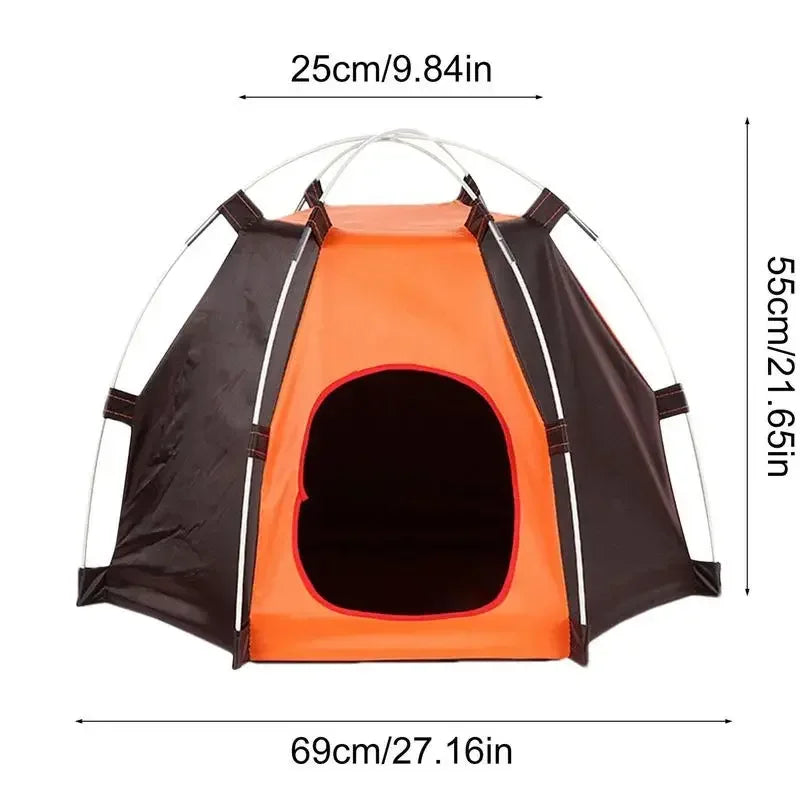 Pet Camping Tent Dog Tents Cat Kennel Puppy House Outdoor Sun Protection Breathable Foldable