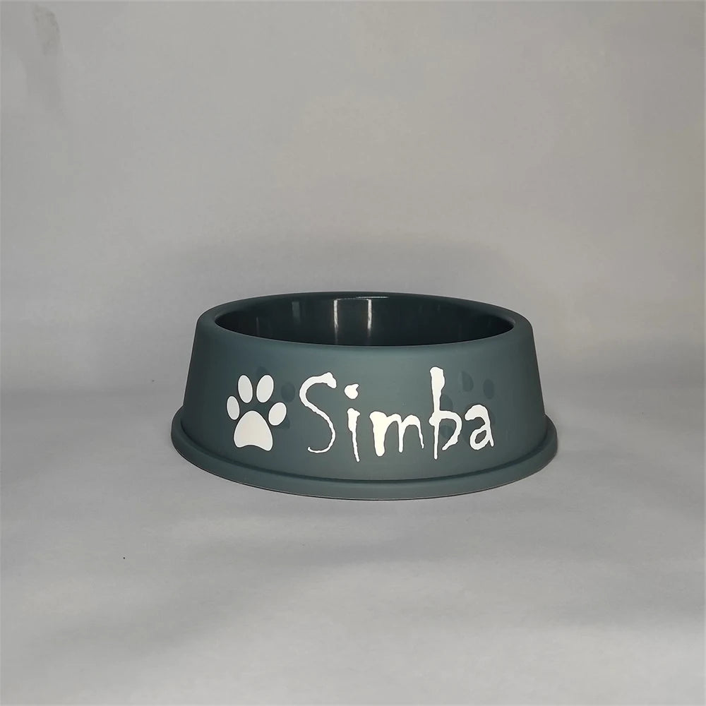 Personalized Printed Dog Food Bowl Plastic Dog Bowl Custom Food & Water Bowl Pet Gift Treat Decals Labels Pet Accessory