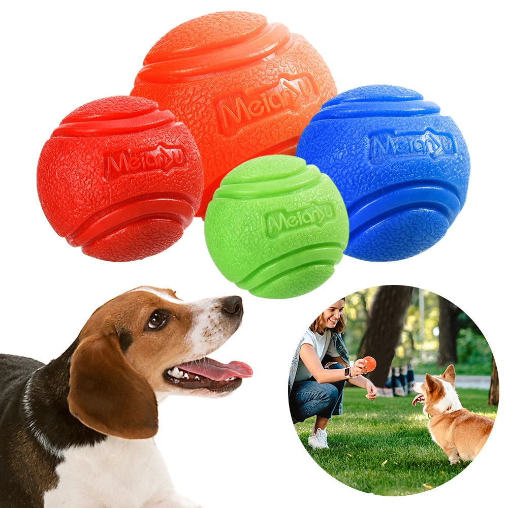 Dog Chewing Toy Bouncing Balls Resistant Solid Balls TPR Material Toys Outdoor Throwing Games Dogs Training Supplies