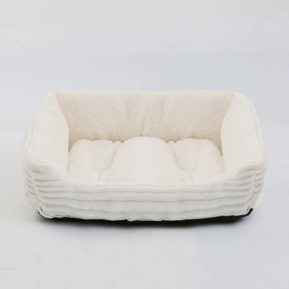 Square Plush Medium Small Dog Sofa Bed