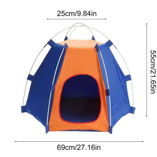Pet Camping Tent Dog Tents Cat Kennel Puppy House Outdoor Sun Protection Breathable Foldable