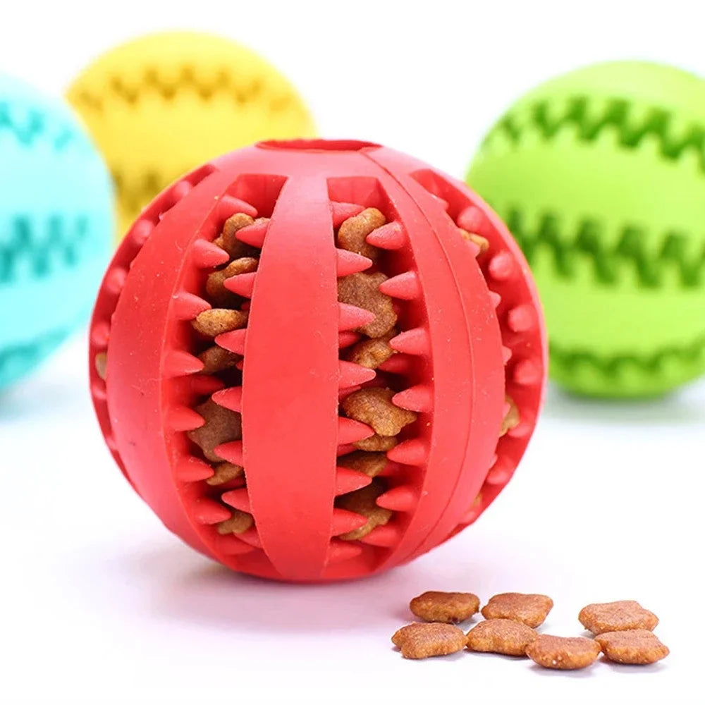 1pc Soft Pet Dog Toys Ball Interactive Elasticity Ball Dog Chew Toy Tooth Clean Rubber Ball Toys For Dogs Treats Food Dispenser