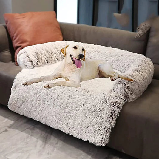 Plush Kennel Mat Large Dogs Sofa Bed Removable  Washable Pet Kennel Blanket Cushion Cat Warm Sleeping Mat Furniture Protector