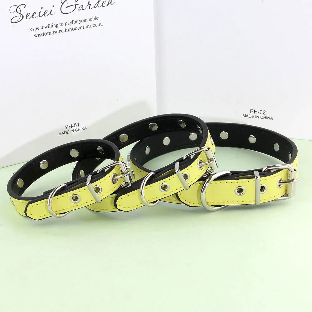 S/M/L Star Studded Pet Dog Collar Leather Puppy Collars for Small Medium Dogs Cat Neck Strap Pet Supplies Chihuahua Collars