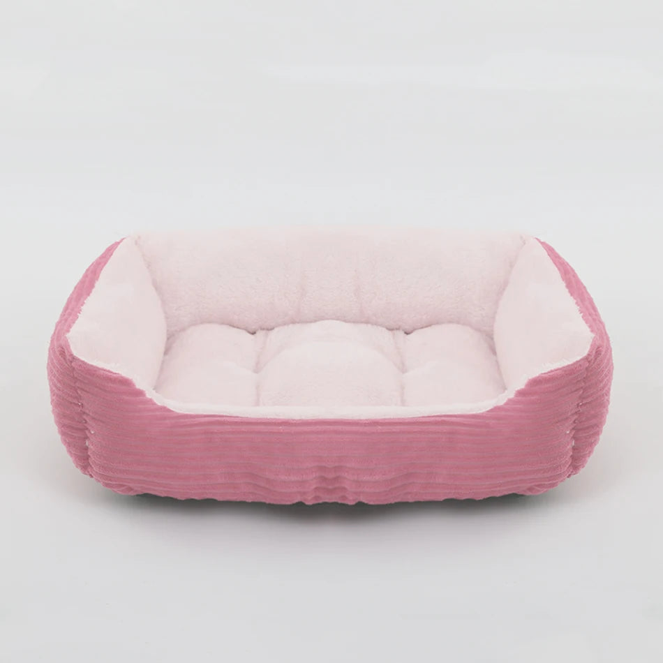 Square Plush Medium Small Dog Sofa Bed