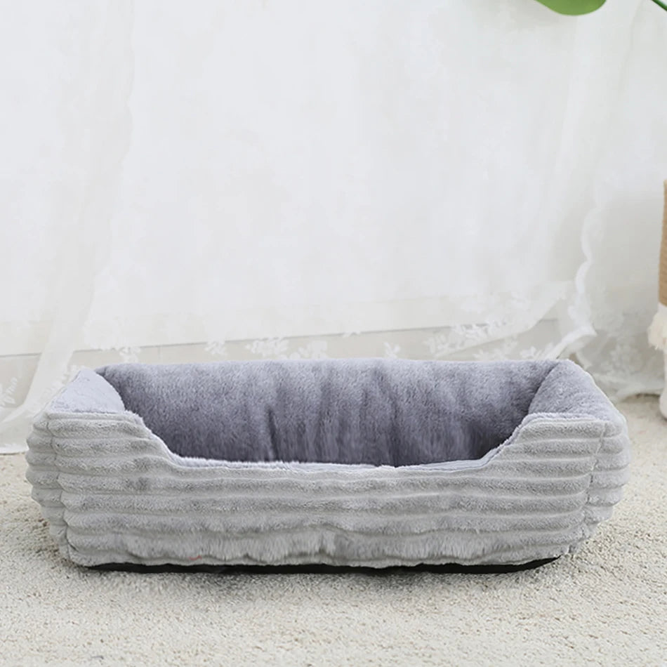 Square Plush Medium Small Dog Sofa Bed