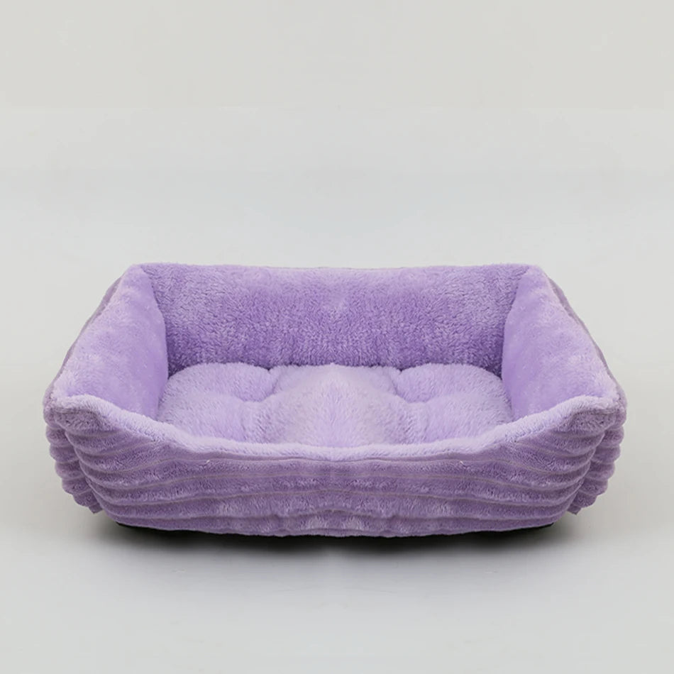 Square Plush Medium Small Dog Sofa Bed