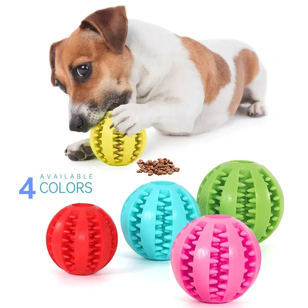 1pc Soft Pet Dog Toys Ball Interactive Elasticity Ball Dog Chew Toy Tooth Clean Rubber Ball Toys For Dogs Treats Food Dispenser