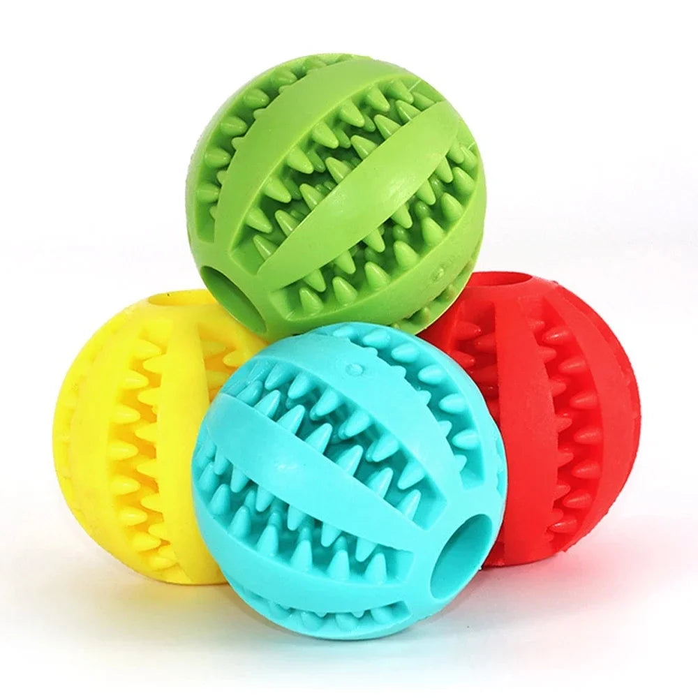 1pc Soft Pet Dog Toys Ball Interactive Elasticity Ball Dog Chew Toy Tooth Clean Rubber Ball Toys For Dogs Treats Food Dispenser