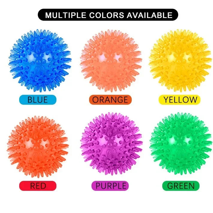 Vocal Molar Spikes Chew Toy Dog Ball Big Puppy Dog Toy with Squeaker Indestructible for Aggressive Chewers Christmas Dog Toy